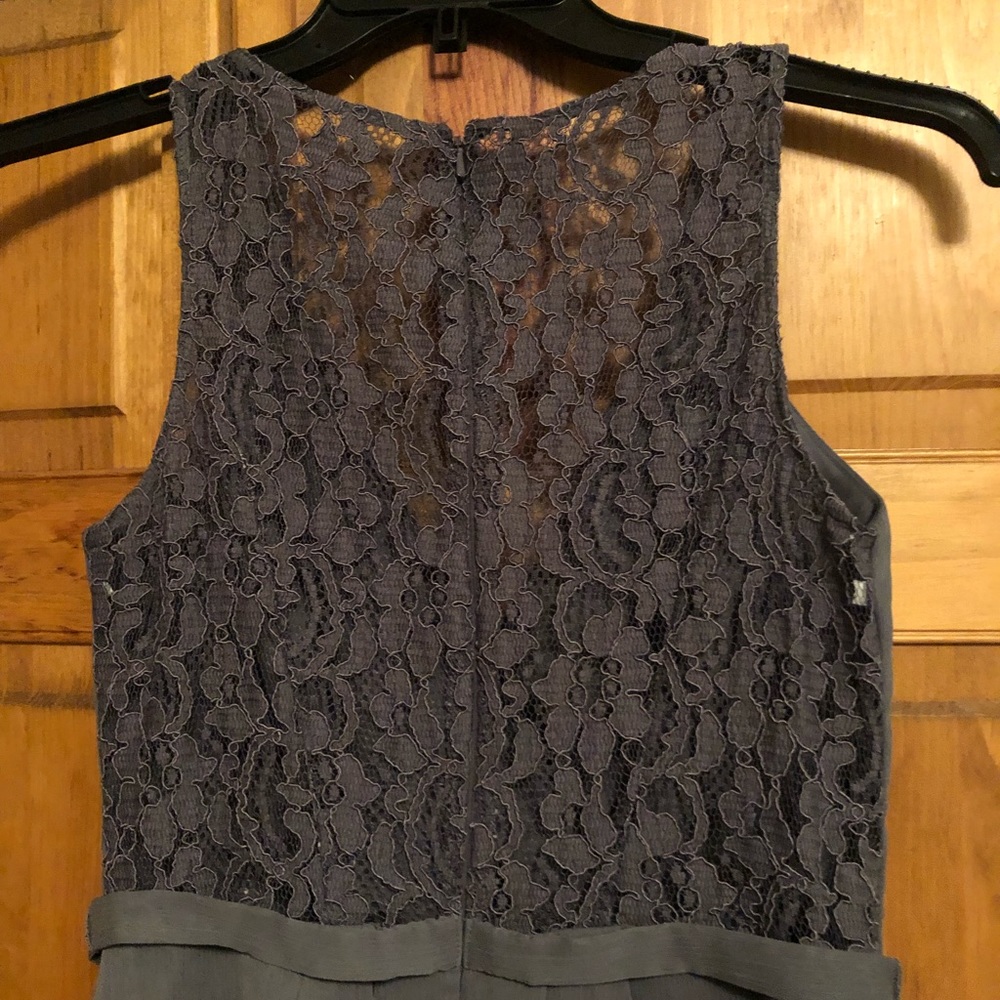 David’s Bridal Bridesmaid Dress Pewter - Picture 8 of 8